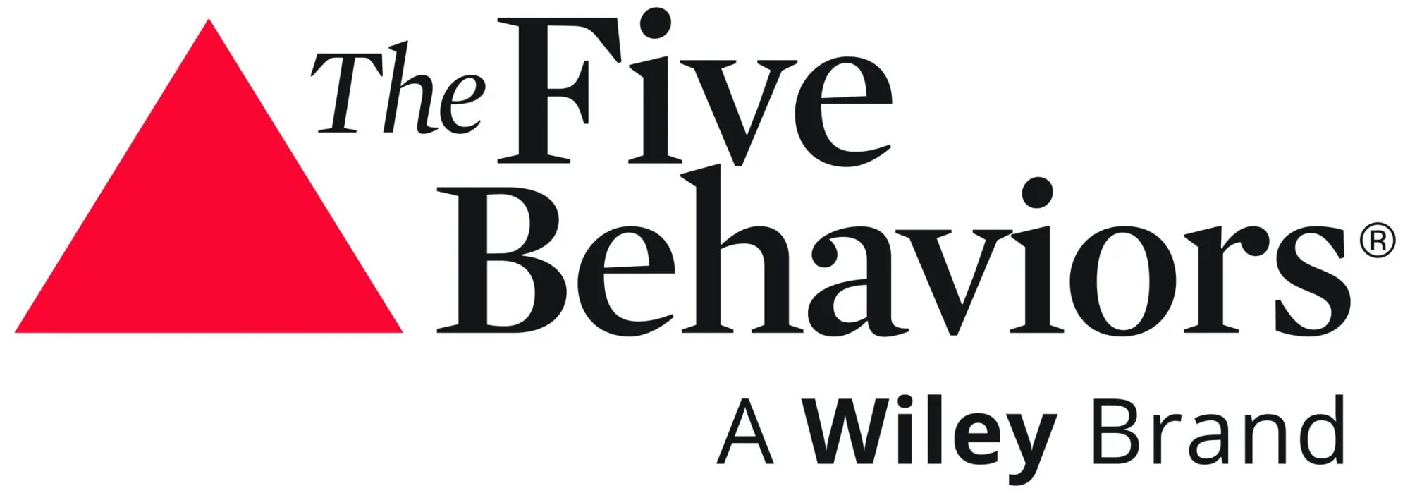 The Five Behaviors logo, red triangle, Wiley brand.